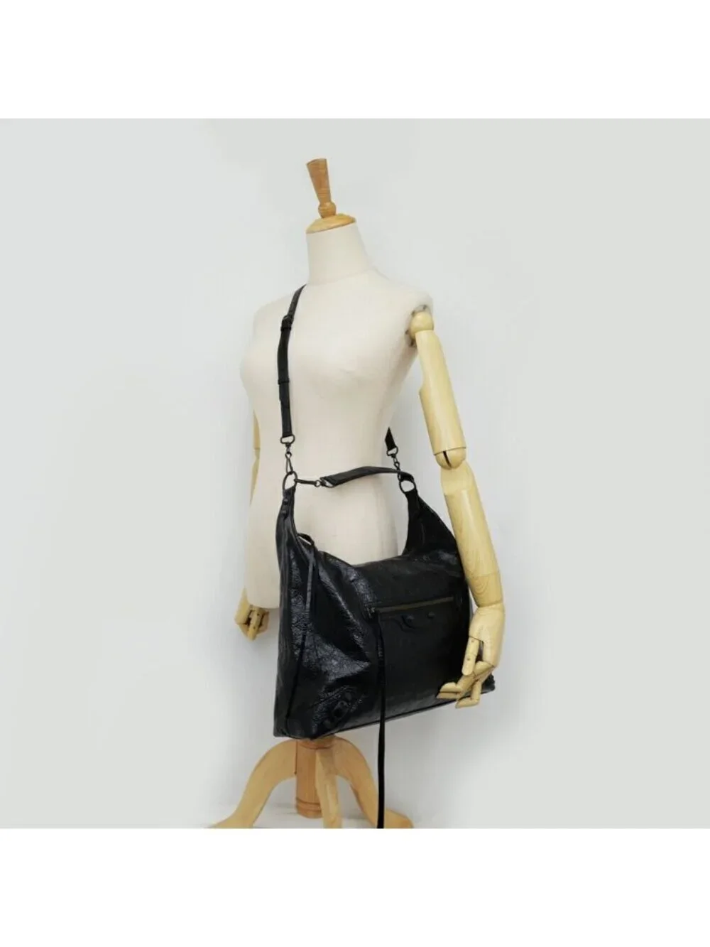 Balenciaga le City Hobo Black Shoulder 2-Way Leather